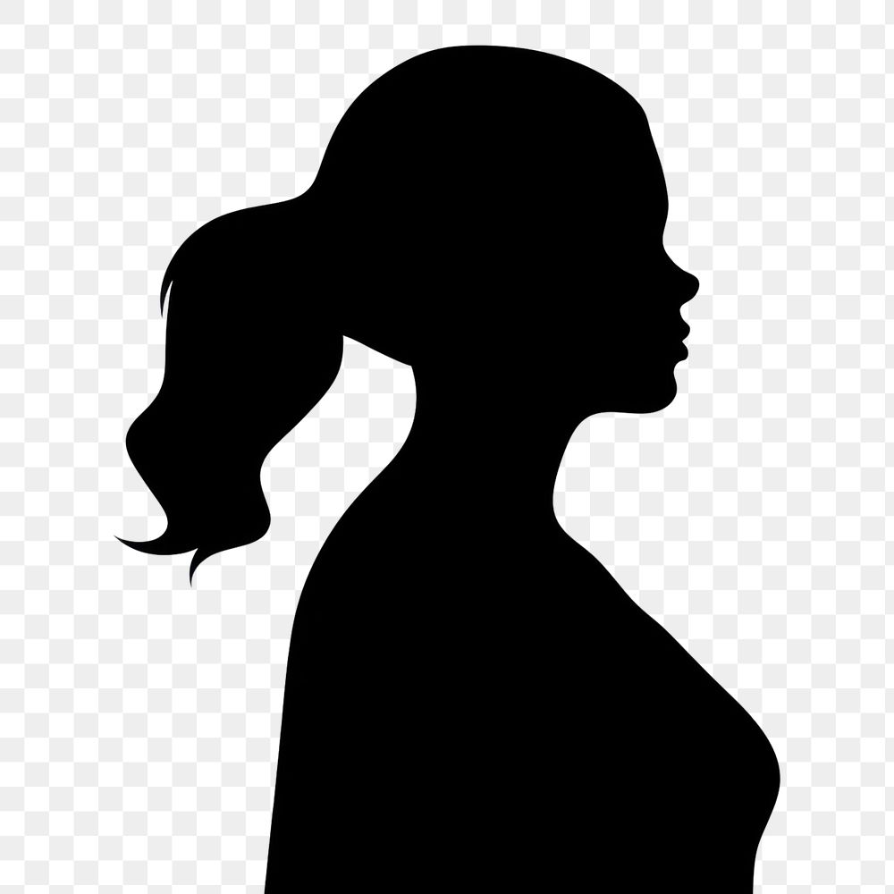 PNG Backlighting silhouette monochrome hairstyle. AI generated Image by rawpixel.