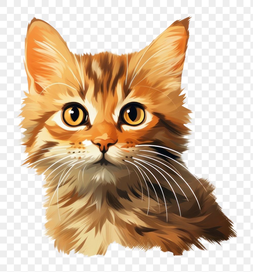 PNG Vintage cat mammal animal kitten. AI generated Image by rawpixel.