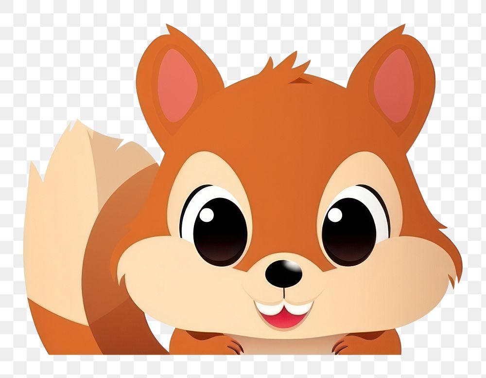 PNG Red squirrel cartoon mammal animal. AI generated Image by rawpixel.