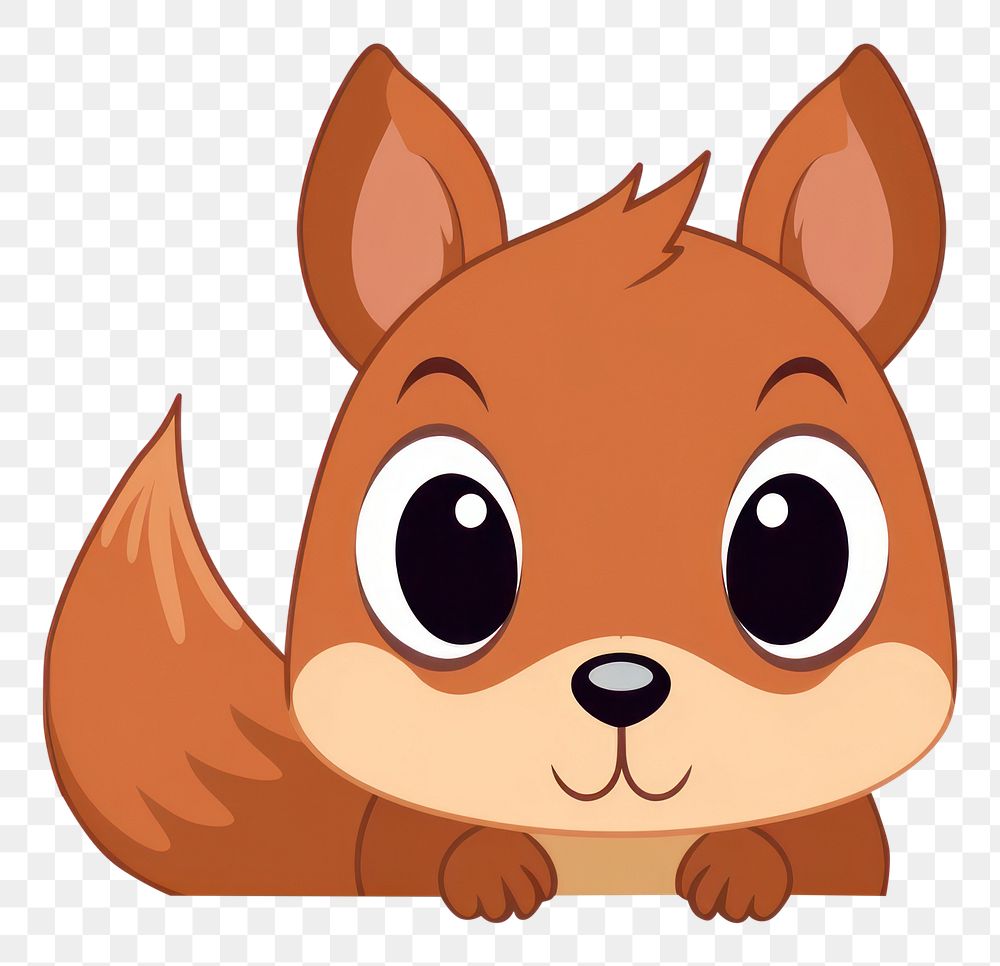 PNG Squirrel cartoon mammal animal. AI generated Image by rawpixel.