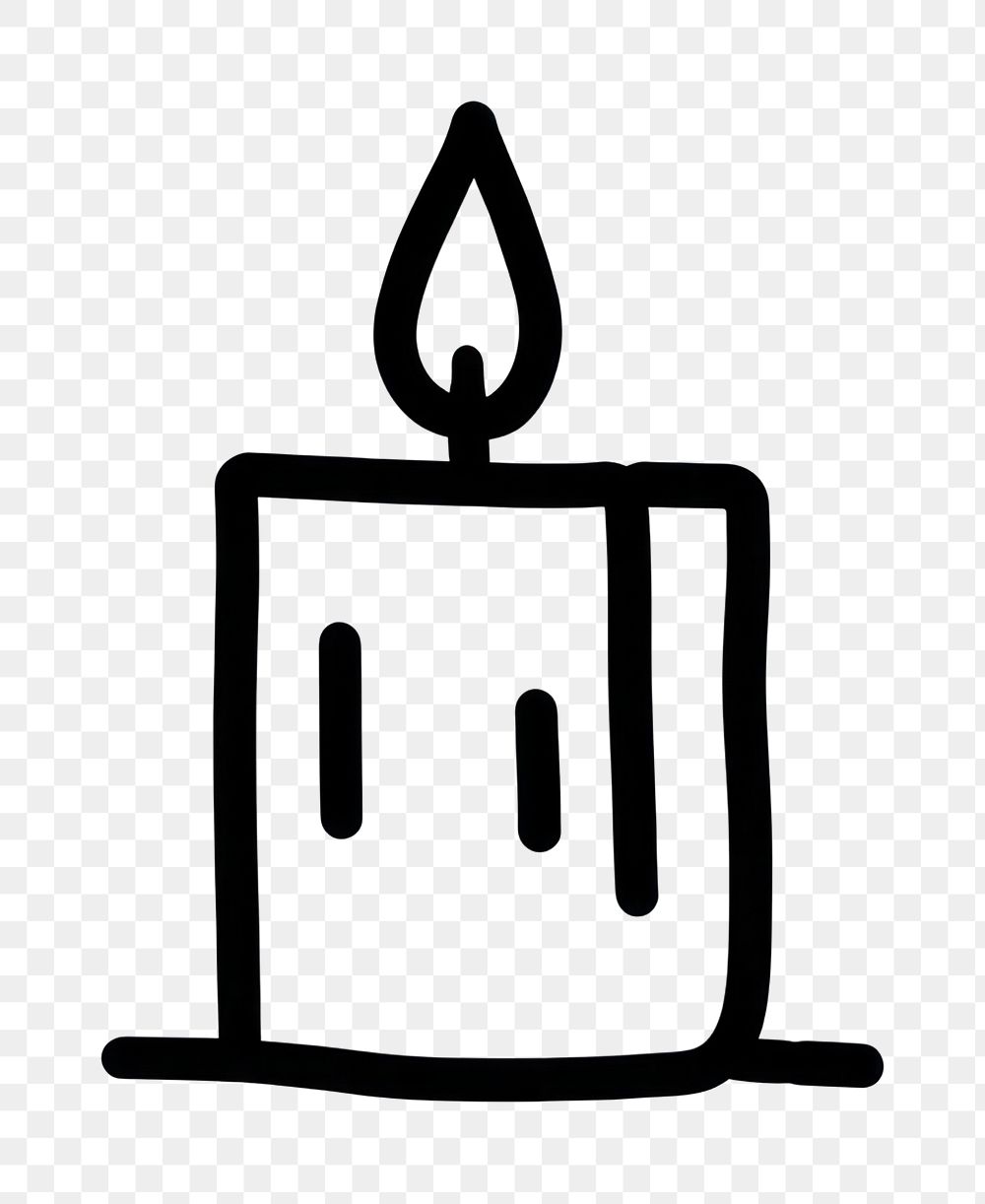 PNG Minimal illustration of candle drawing sketch line. AI generated Image by rawpixel.
