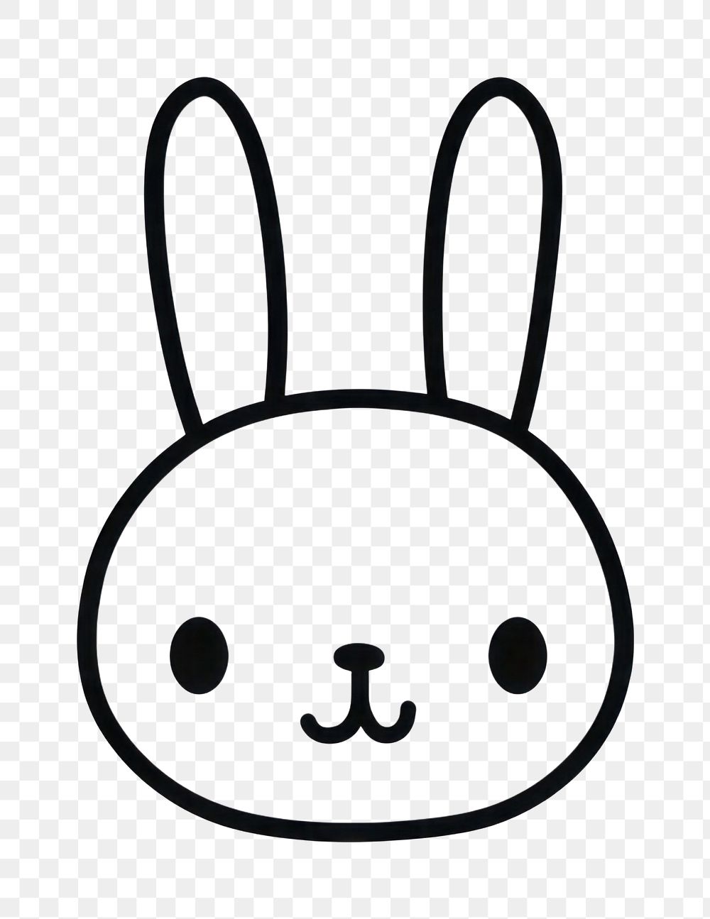 PNG Minimal illustration of cute rabbit drawing animal mammal. AI generated Image by rawpixel.