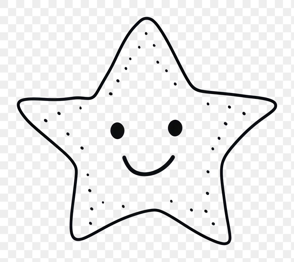 PNG Minimal illustration of cute star drawing sketch creativity. AI generated Image by rawpixel.