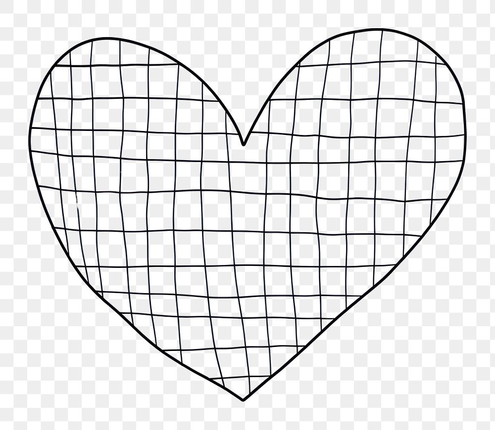 PNG Minimal illustration of heart drawing sketch white. AI generated Image by rawpixel.
