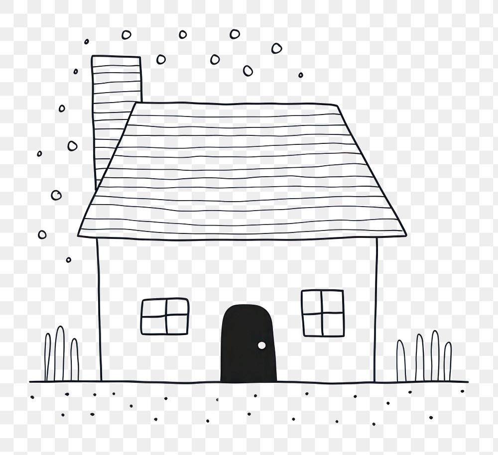 PNG Minimal illustration of house drawing sketch white. AI generated Image by rawpixel.
