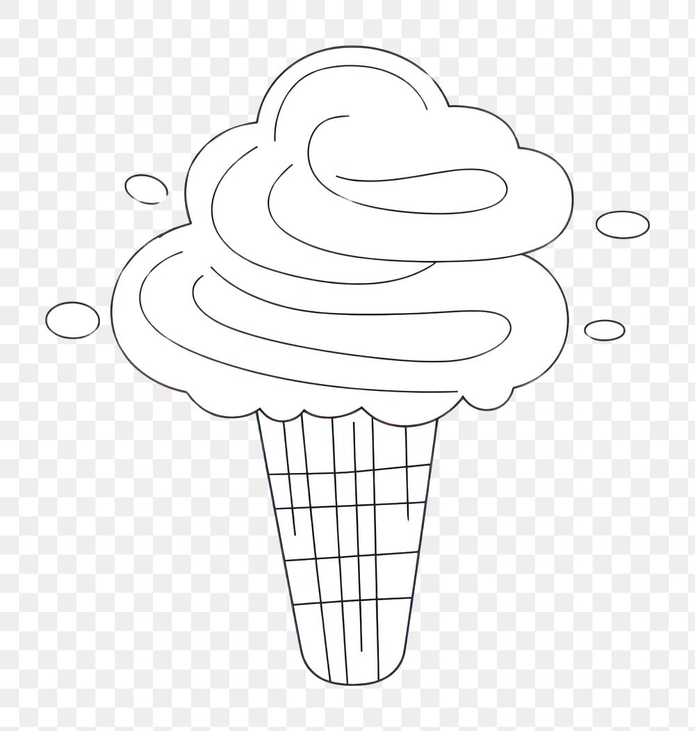 Minimal illustration of ice cream dessert drawing sketch. AI generated Image by rawpixel.