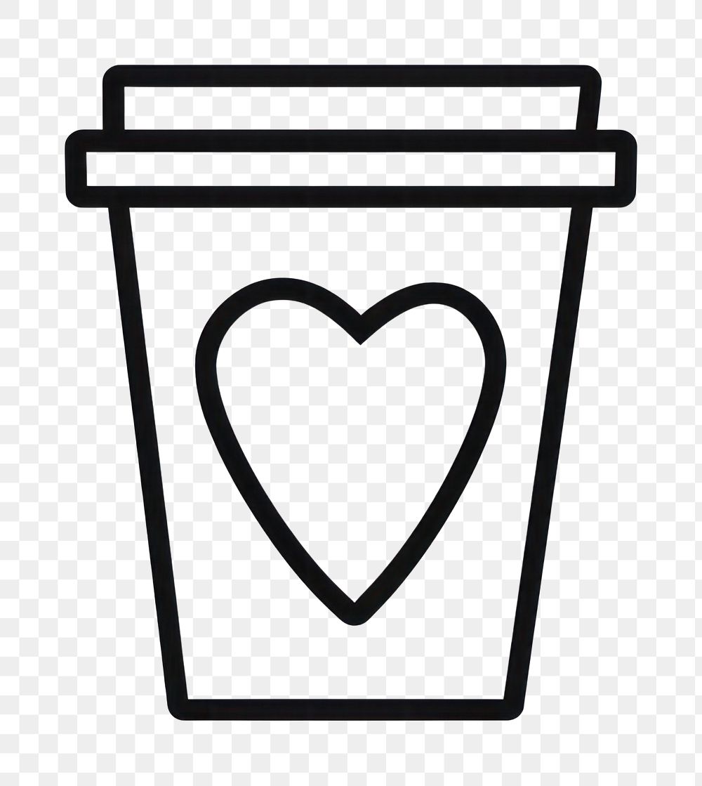 PNG Minimal illustration of latte coffee cup drawing line refreshment. AI generated Image by rawpixel.