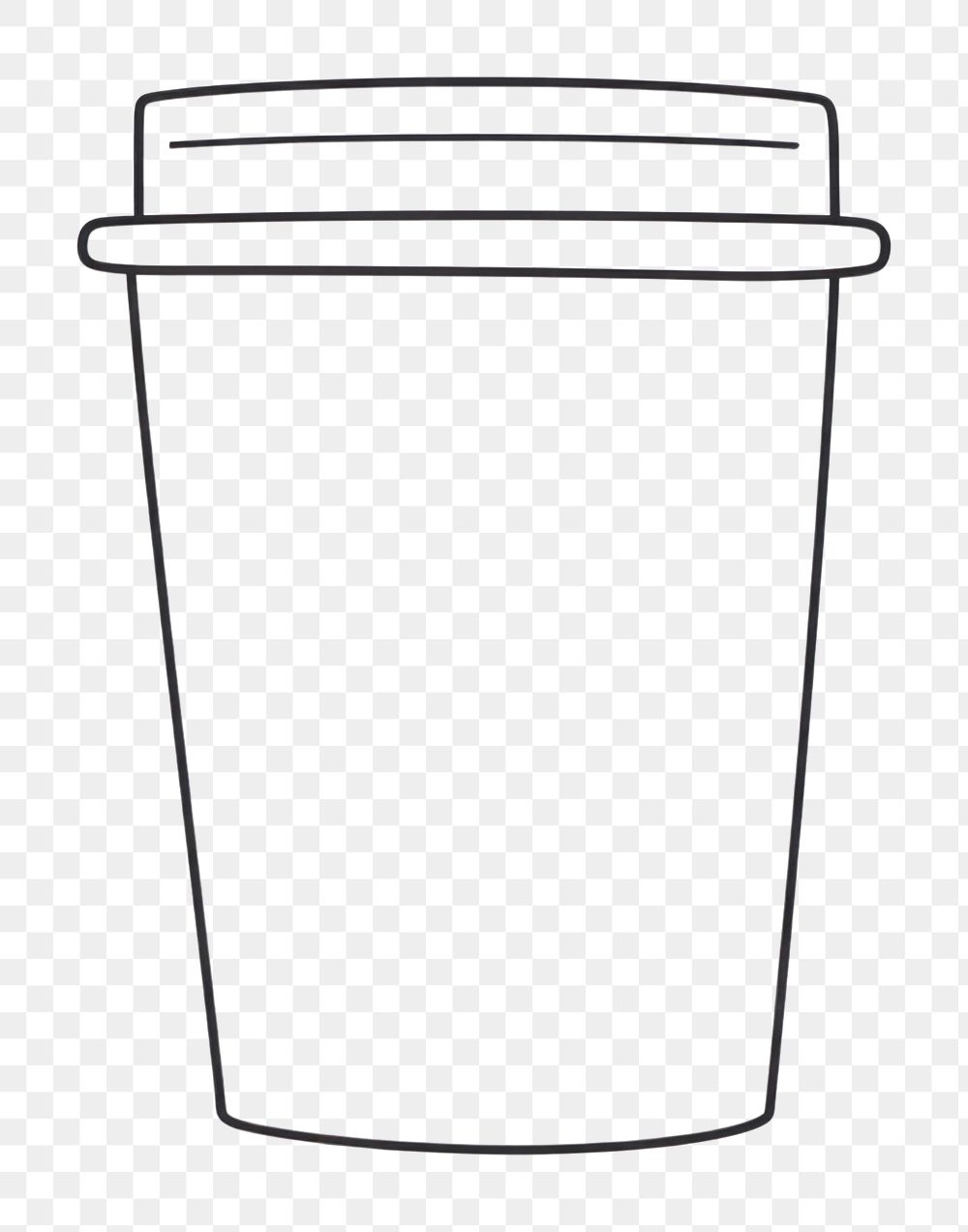 PNG Minimal illustration of latte coffee cup drawing sketch line. AI generated Image by rawpixel.