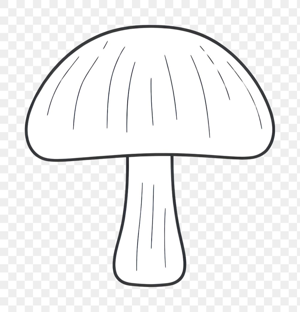 Minimal illustration of mushroom drawing sketch fungus. AI generated Image by rawpixel.