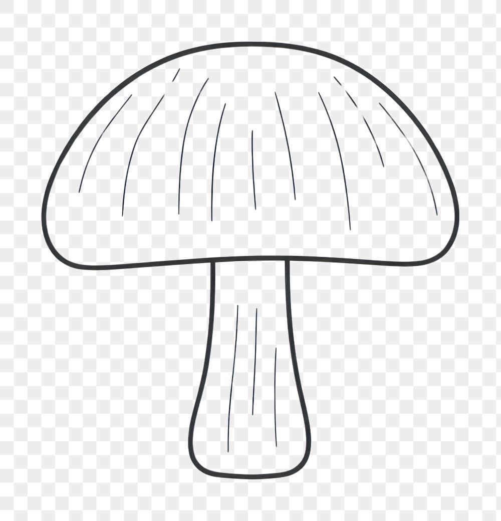 PNG Minimal illustration of mushroom drawing sketch fungus. AI generated Image by rawpixel.