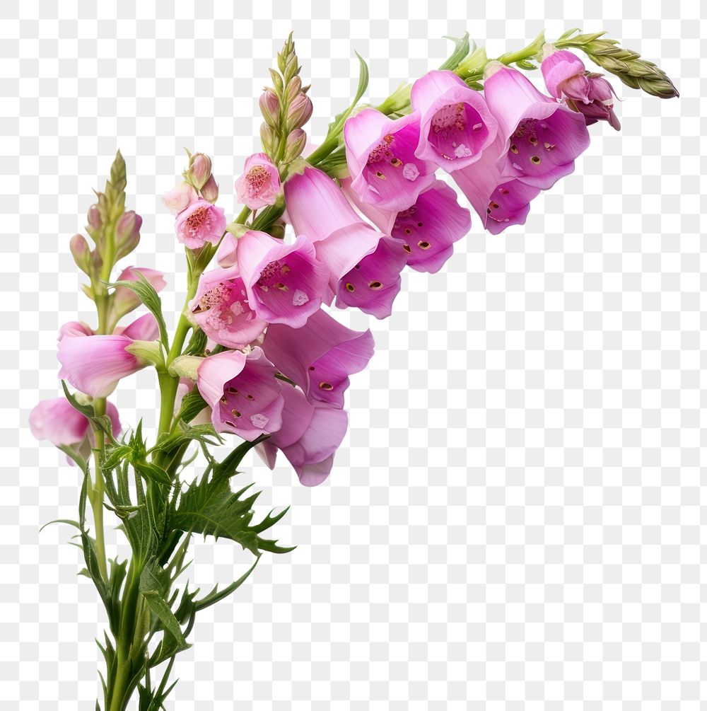 PNG Wildflower foxglove blossom plant. AI generated Image by rawpixel.