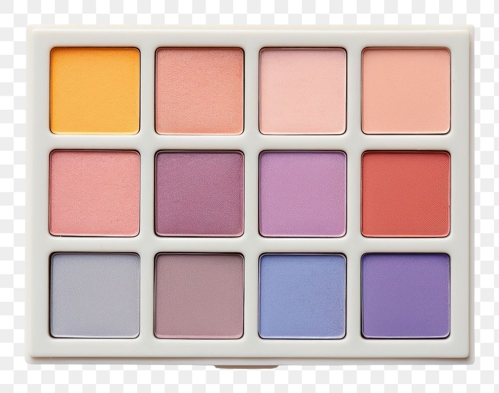 PNG Eyeshadow palette white background blackboard cosmetics. AI generated Image by rawpixel.