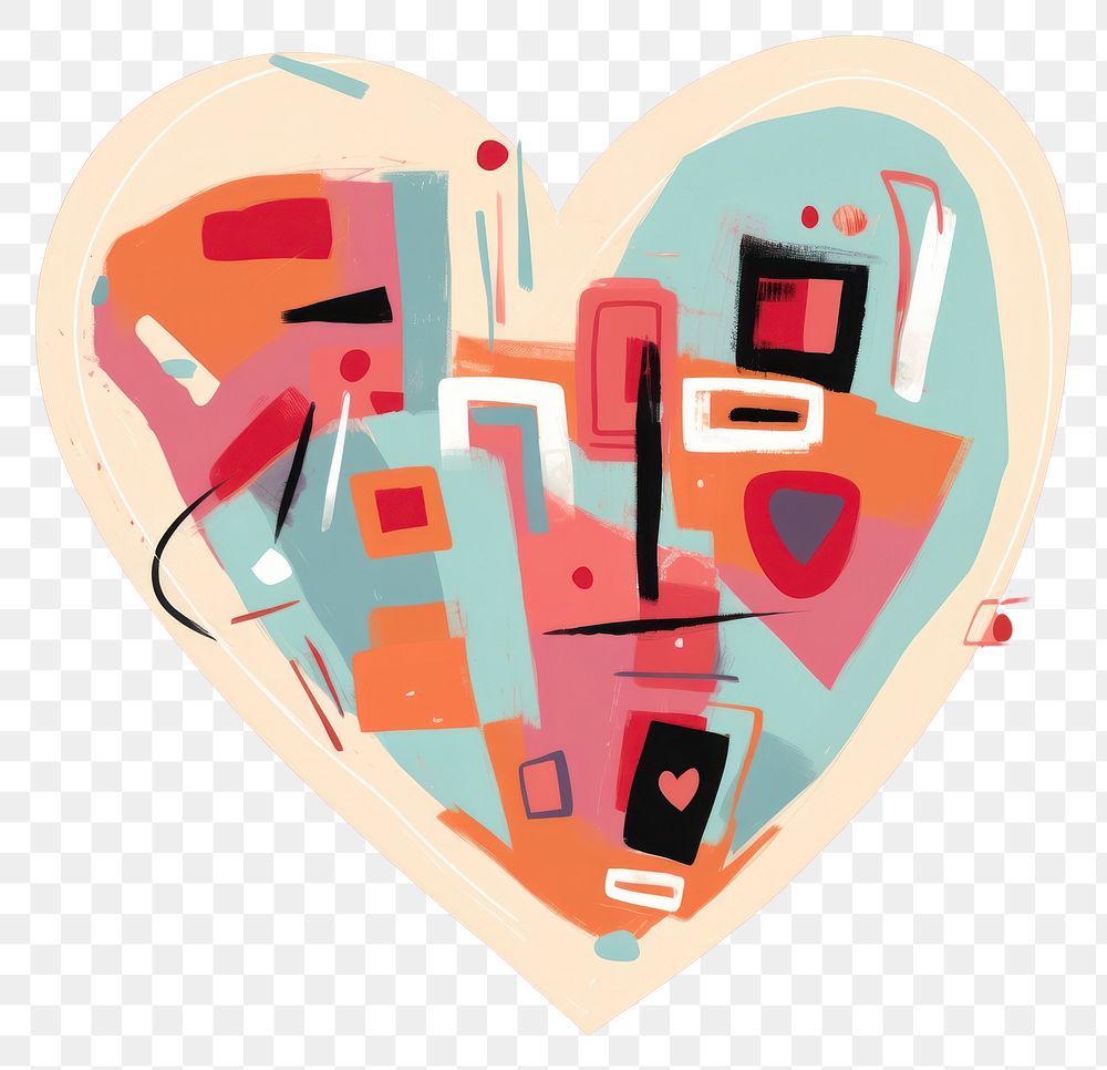 PNG Cute heart painting cartoon drawing. AI generated Image by rawpixel.