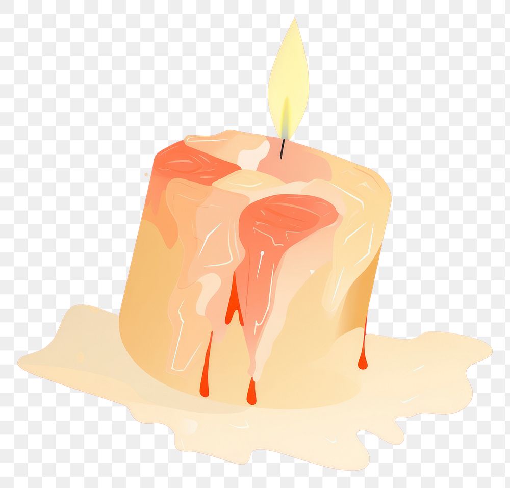 PNG Candle dessert cartoon food. AI generated Image by rawpixel.