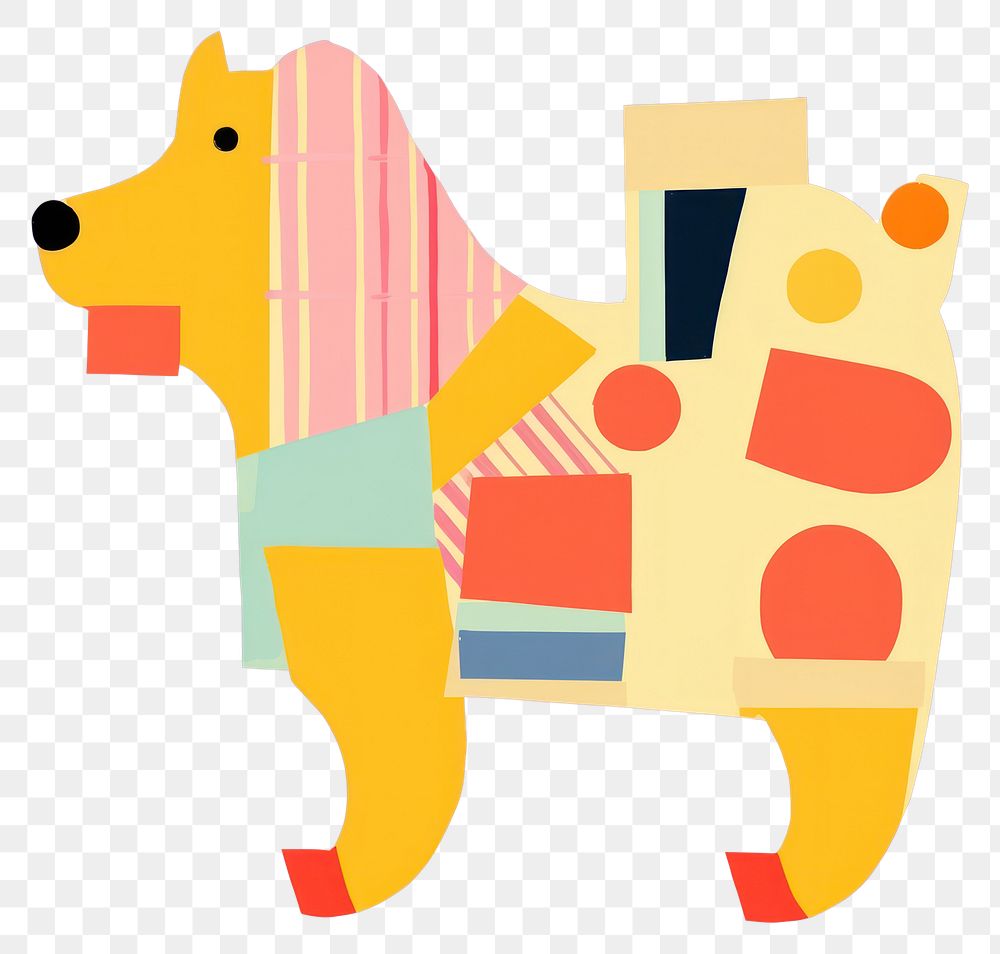 PNG Dog art cartoon mammal. AI generated Image by rawpixel.