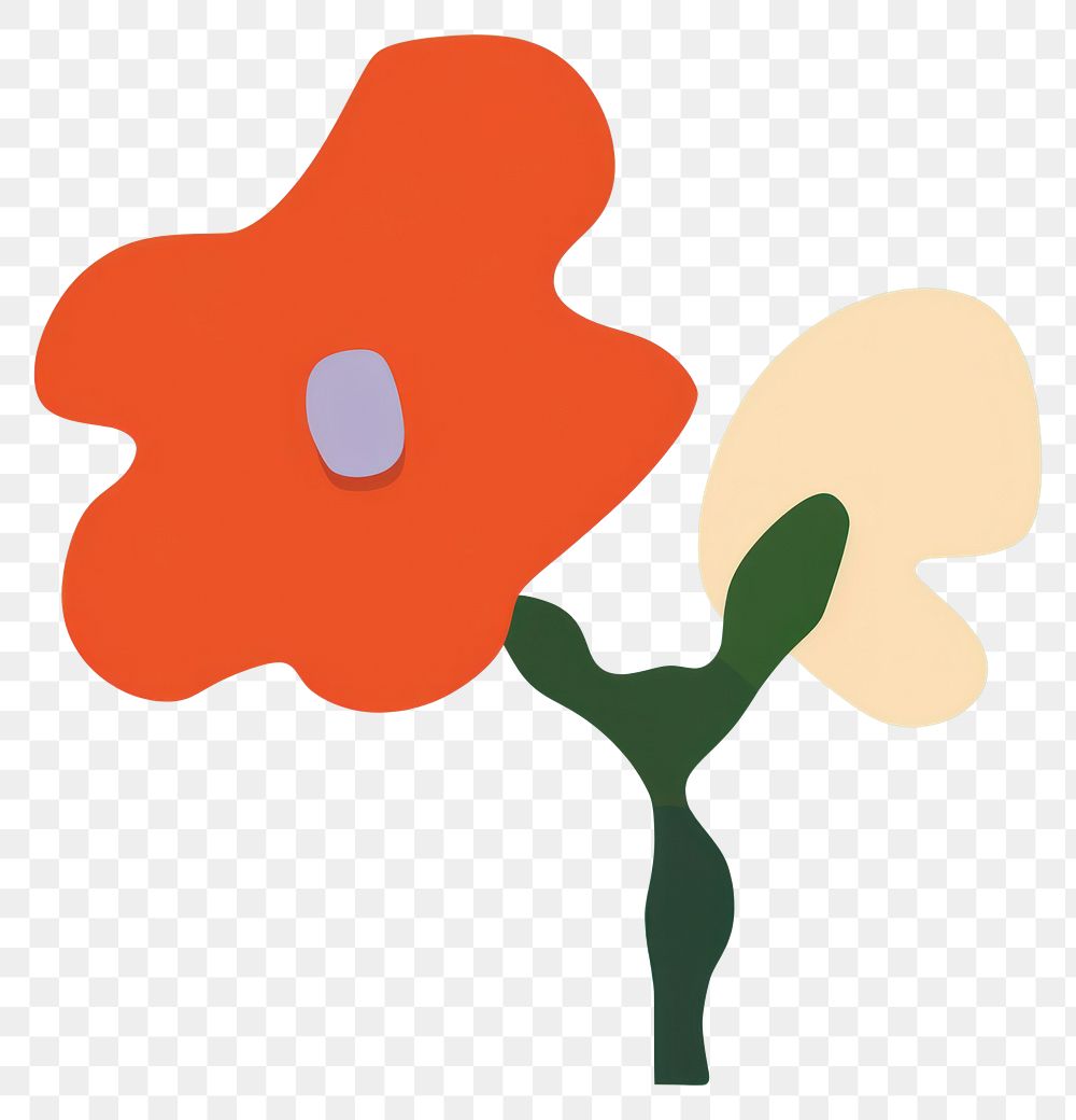 PNG Flower art cartoon plant. AI generated Image by rawpixel.