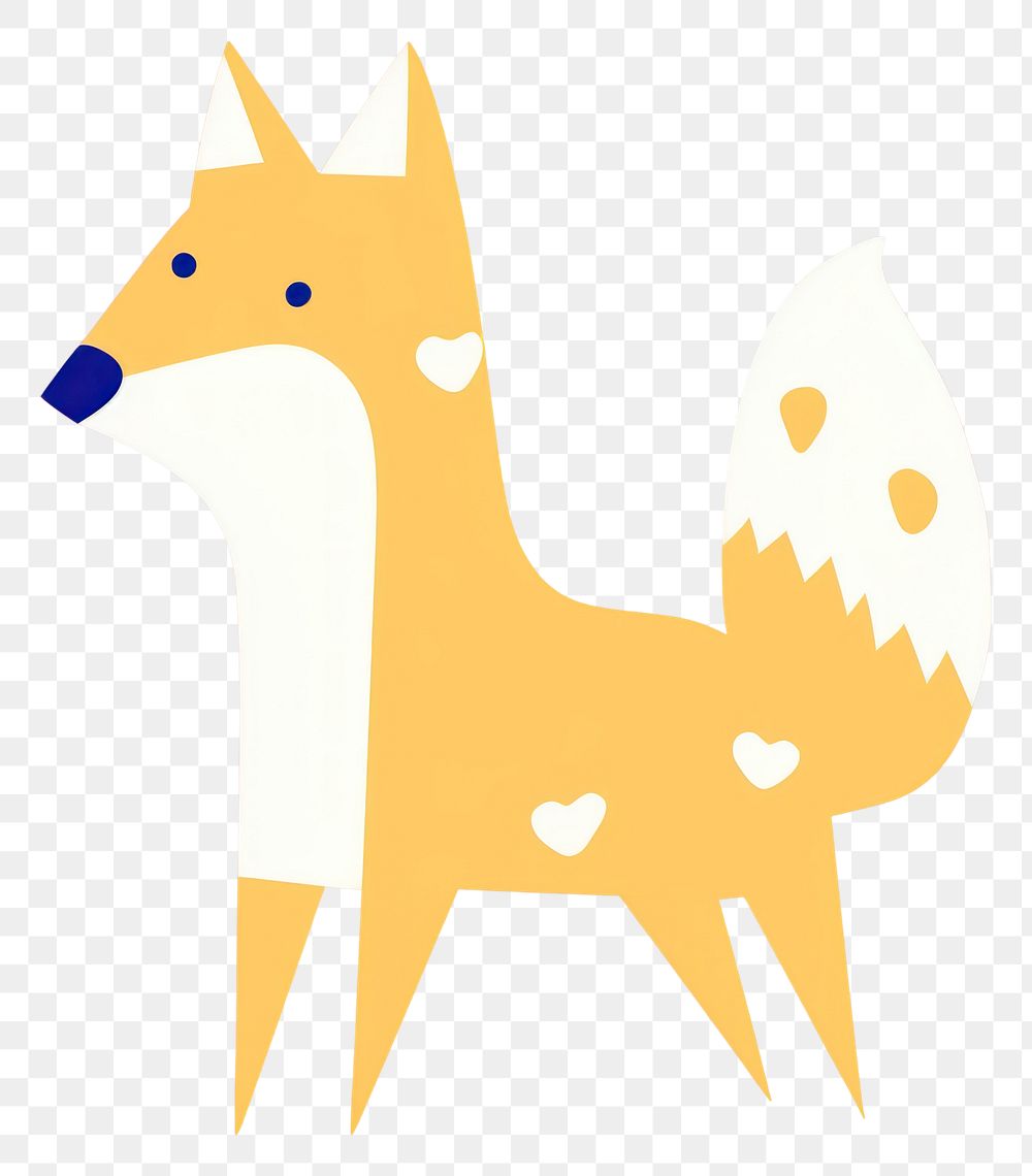 PNG Fox cartoon animal mammal. AI generated Image by rawpixel.