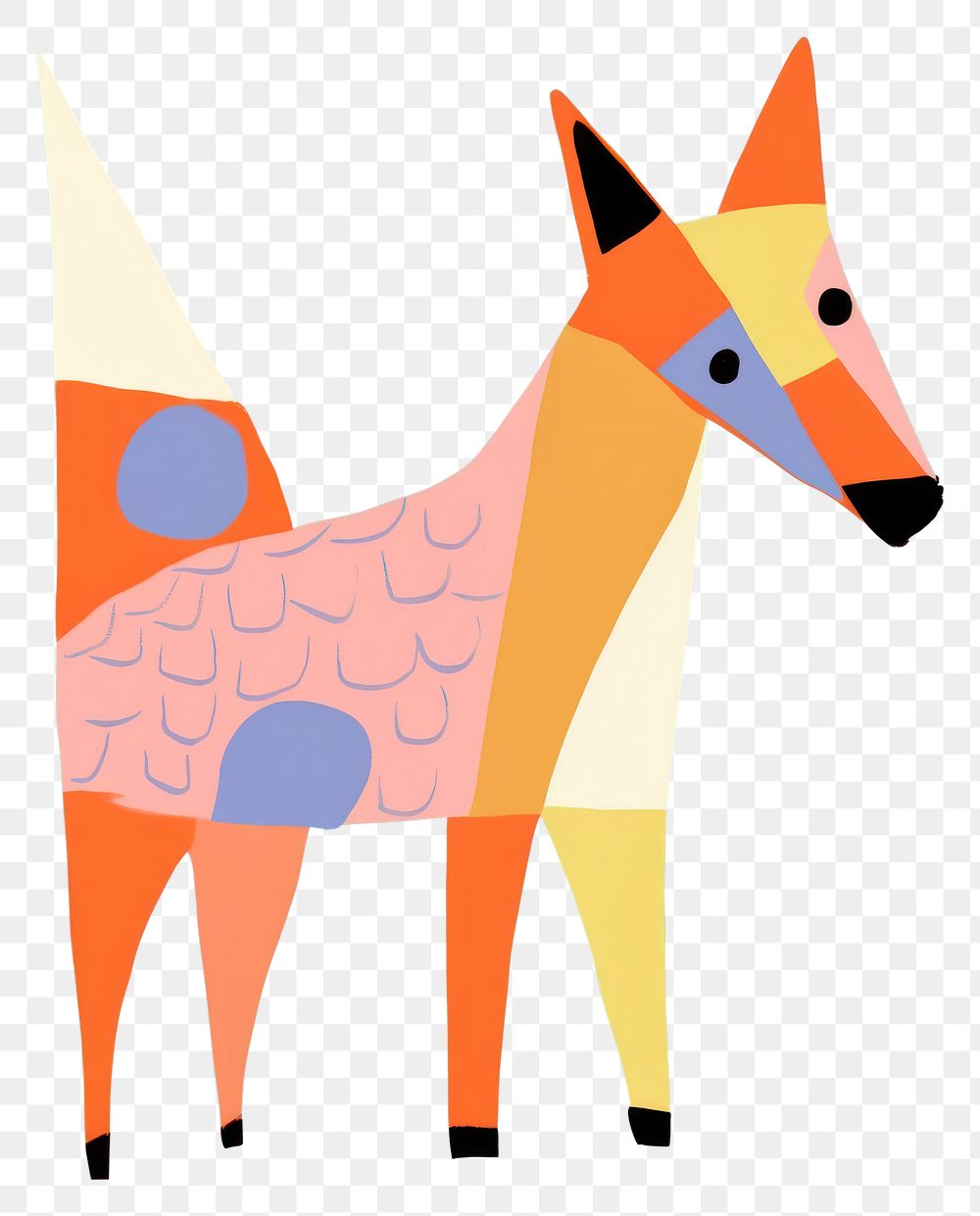 PNG Fox art cartoon drawing. AI generated Image by rawpixel.