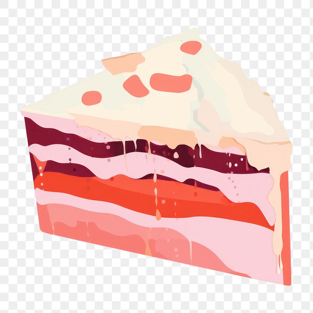 PNG Piece of cake dessert food freshness. AI generated Image by rawpixel.