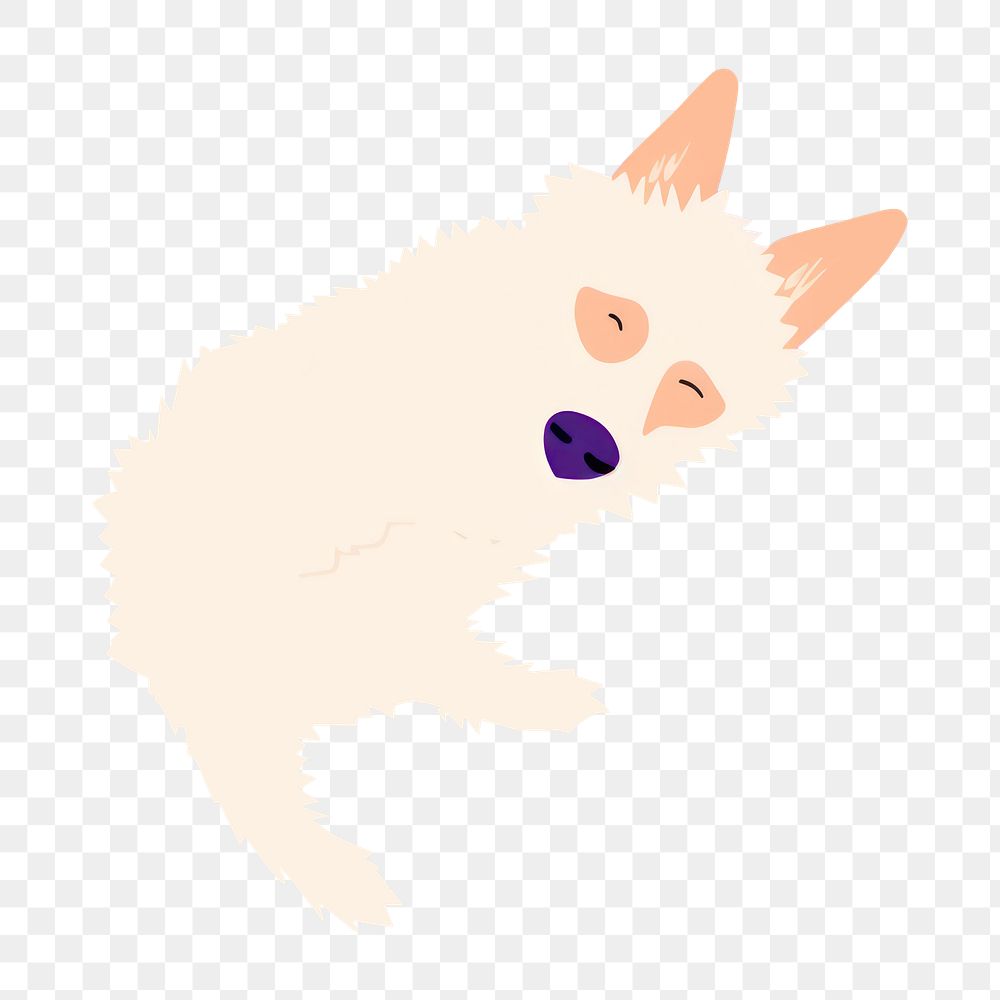 PNG Sleep dog cartoon animal mammal. AI generated Image by rawpixel.
