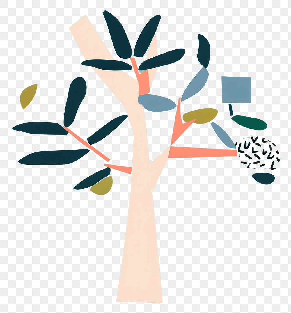 PNG Tree art cartoon plant. AI generated Image by rawpixel.