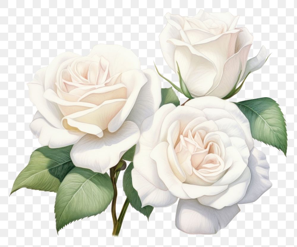 PNG Bouquet of roses flower plant white. AI generated Image by rawpixel.