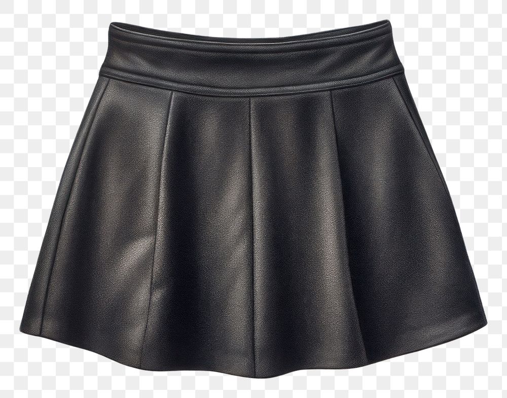 PNG Black mini skirt miniskirt white background outerwear. AI generated Image by rawpixel.