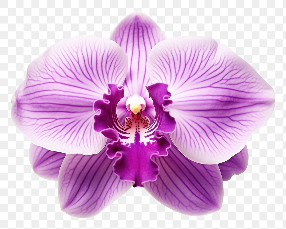 PNG Orchid flower purple petal. AI generated Image by rawpixel.
