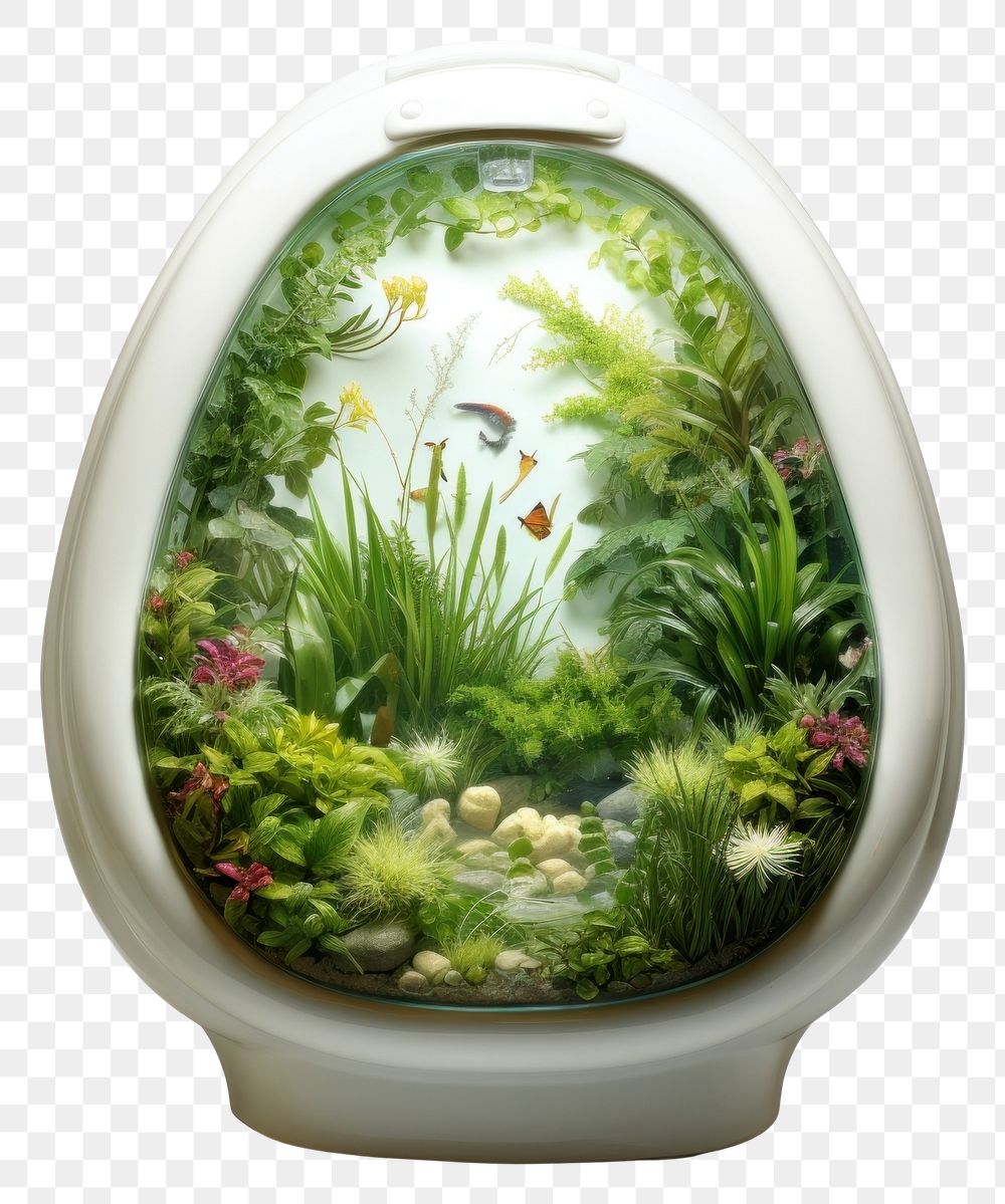 PNG Toilet flowerpot vegetable aquarium. AI generated Image by rawpixel.
