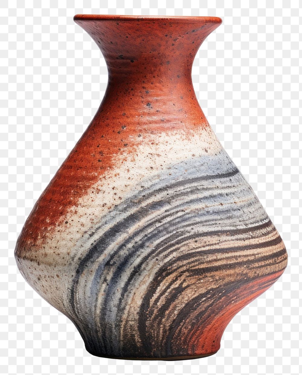 PNG Ceramic abstract vase pottery white background earthenware. AI generated Image by rawpixel.