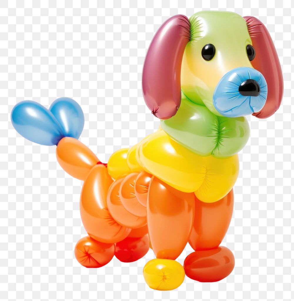 PNG  Twisty balloon in the shape of a dog toy representation celebration. AI generated Image by rawpixel.