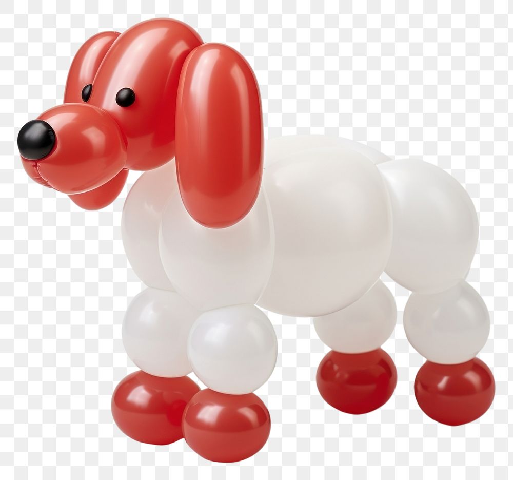 PNG  A dog balloon white toy. AI generated Image by rawpixel.