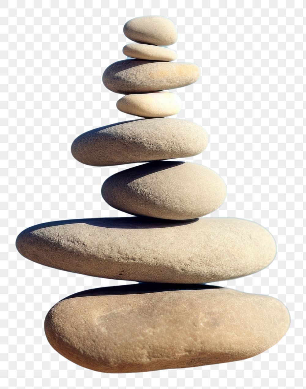 PNG A Six rocks are stacked on top of each other pebble blue sky. AI generated Image by rawpixel.