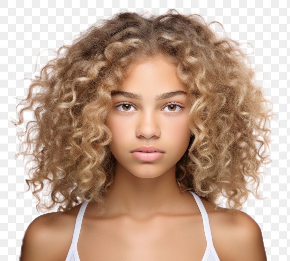 PNG Latina teen girl portrait blonde adult. AI generated Image by rawpixel.