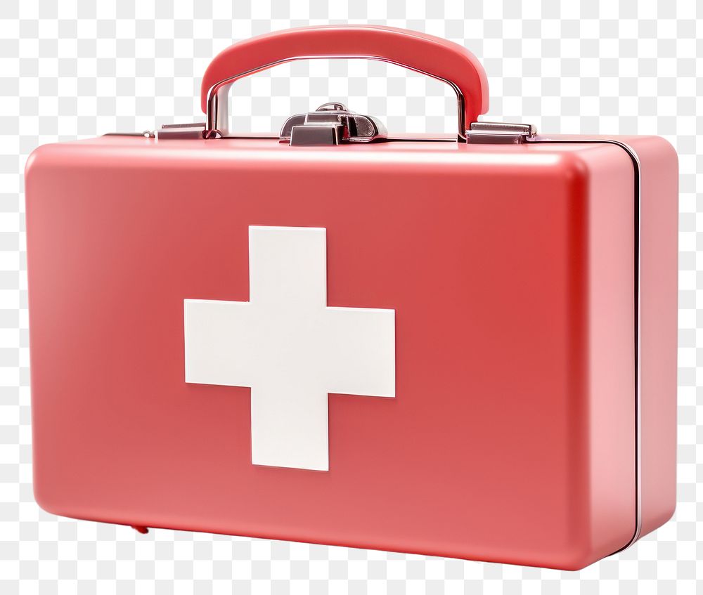 PNG  First aid box white background furniture suitcase. AI generated Image by rawpixel.