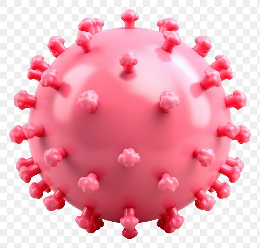 PNG  Virus sphere white background microbiology. AI generated Image by rawpixel.