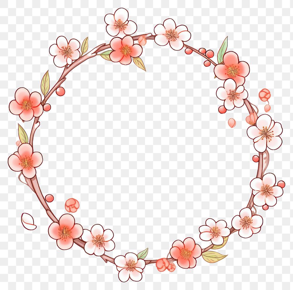 PNG Sakura pattern flower plant. AI generated Image by rawpixel.