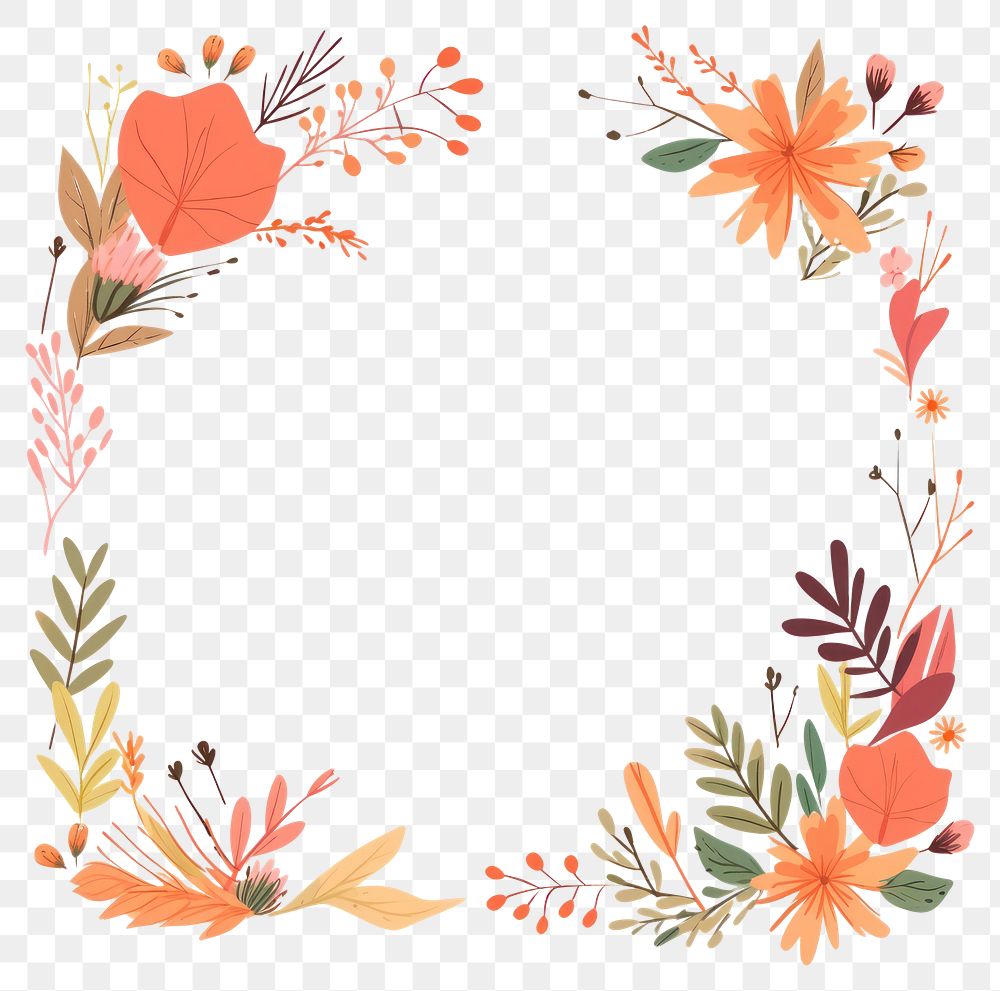 PNG Autumn flower backgrounds pattern plant. AI generated Image by rawpixel.