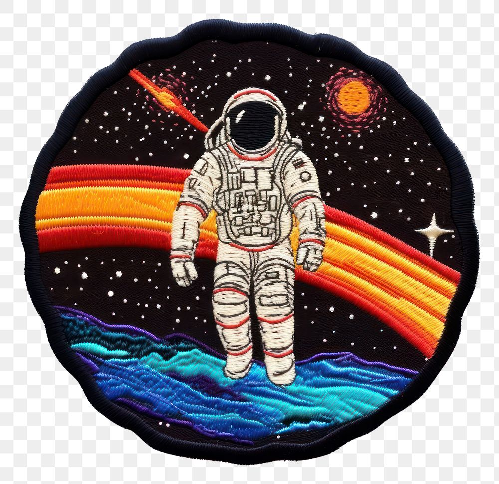 PNG Outerspace clothing badge representation. AI generated Image by rawpixel.