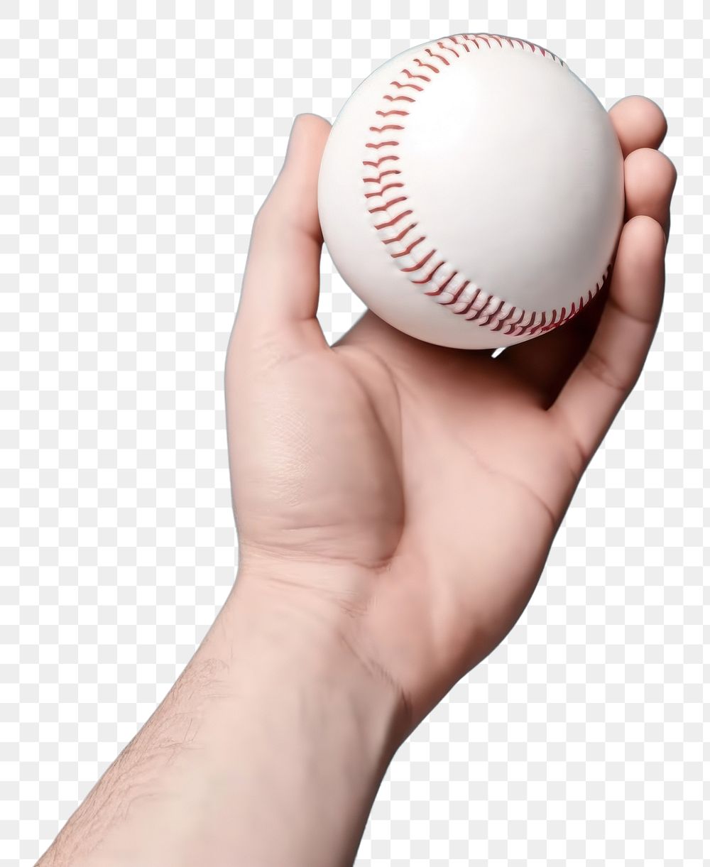 PNG Baseball ball holding sports hand. AI generated Image by rawpixel.