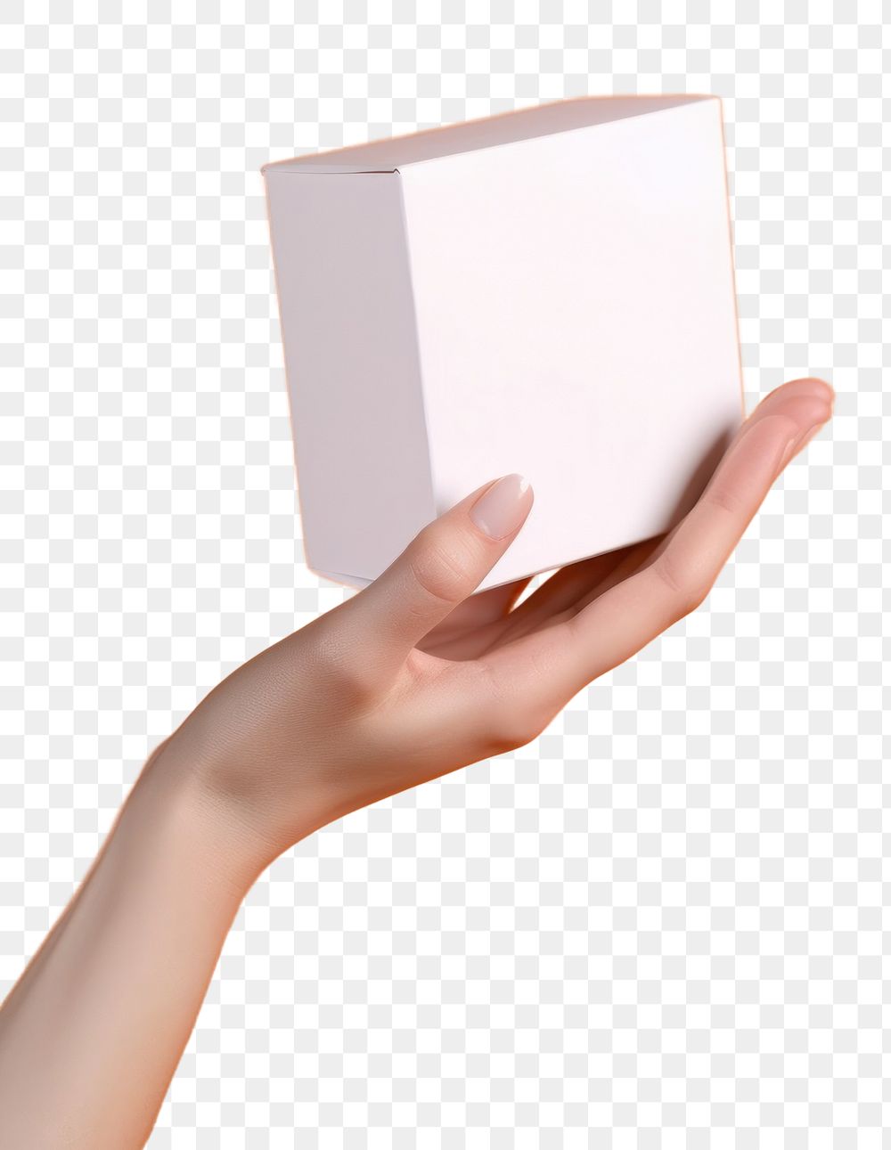 PNG Rectangle box hand holding finger. AI generated Image by rawpixel.