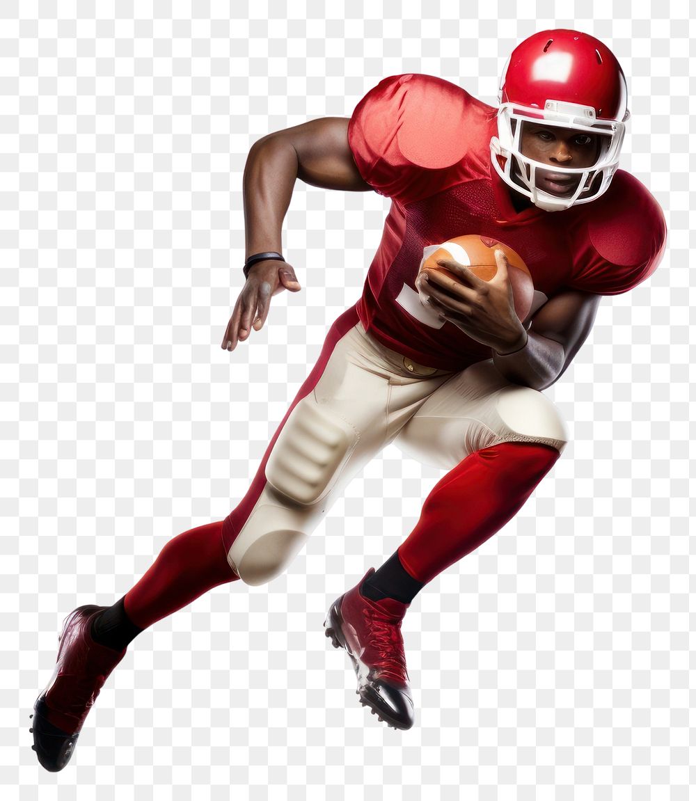PNG American footballer helmet sports red. AI generated Image by rawpixel.
