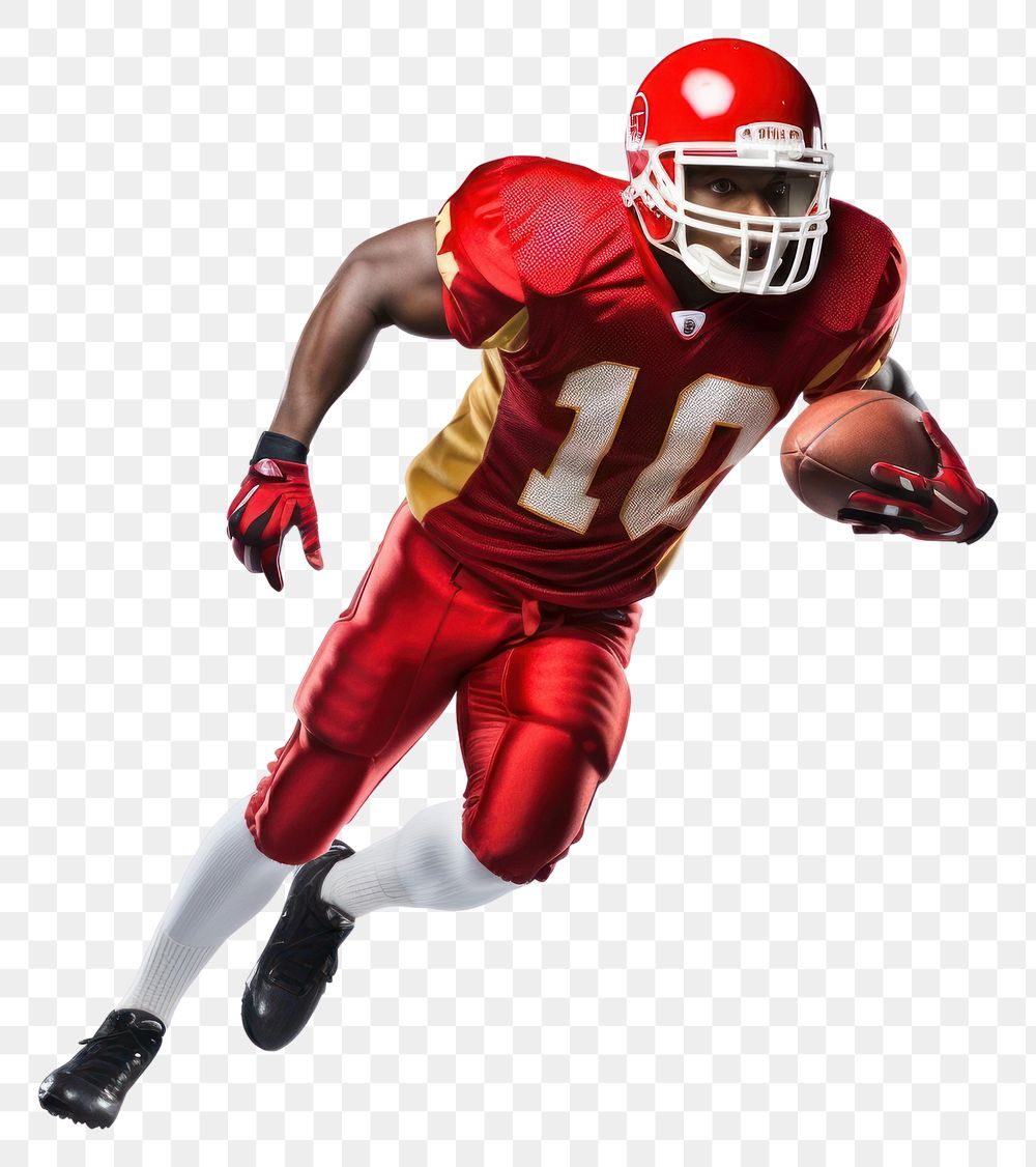 PNG American footballer helmet sports red. AI generated Image by rawpixel.