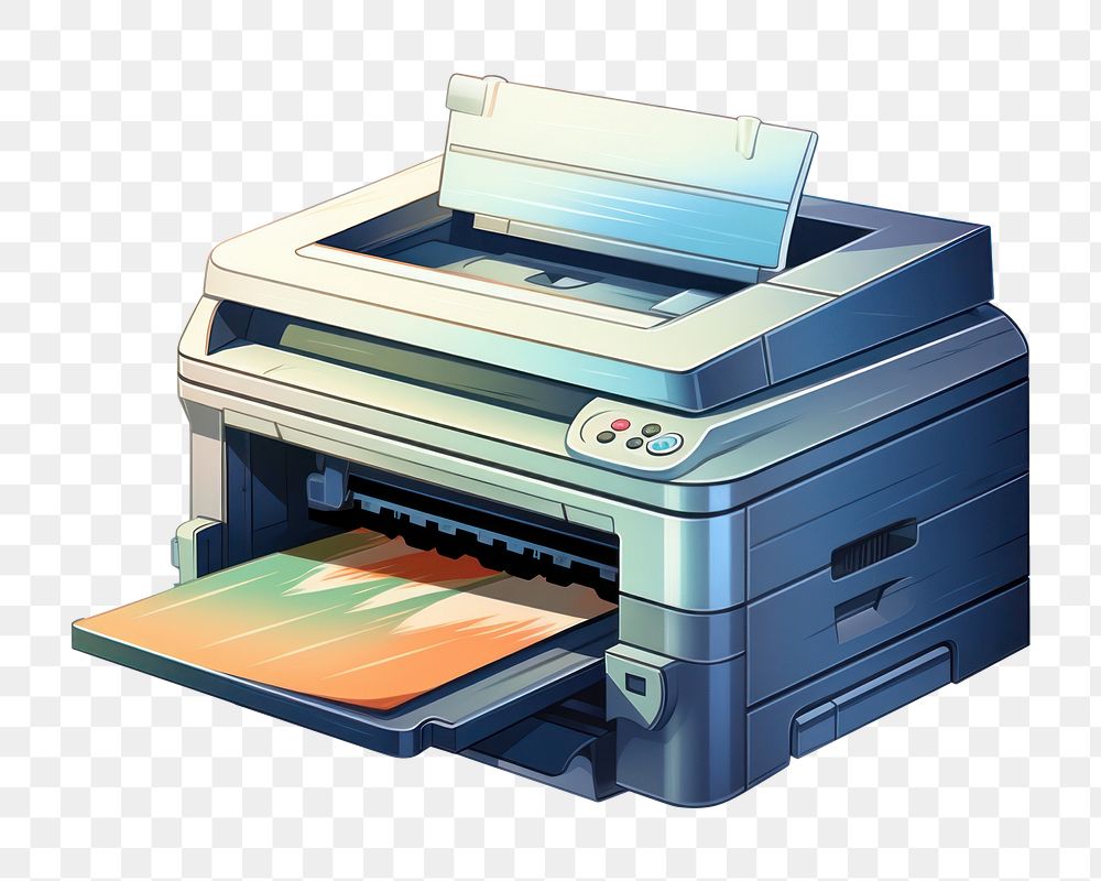 PNG Printer white background photocopier electronics. AI generated Image by rawpixel.