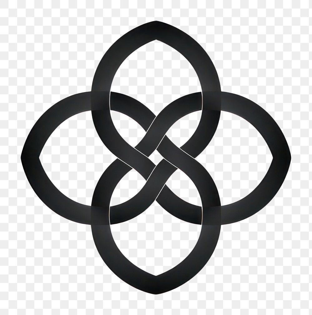 PNG Trefoil symbol shape black. AI generated Image by rawpixel.