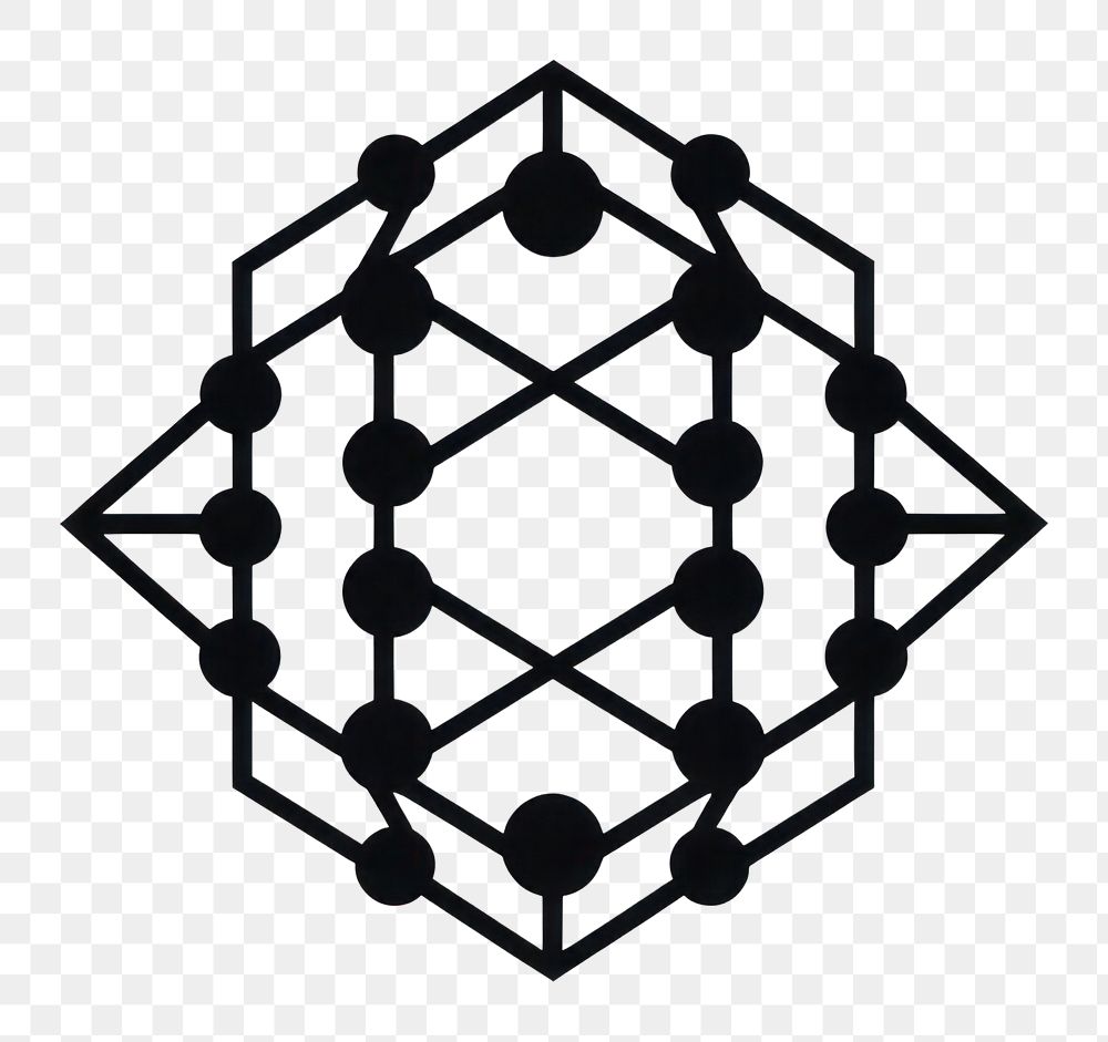 PNG Hexagon shape logo geometric shape. AI generated Image by rawpixel.