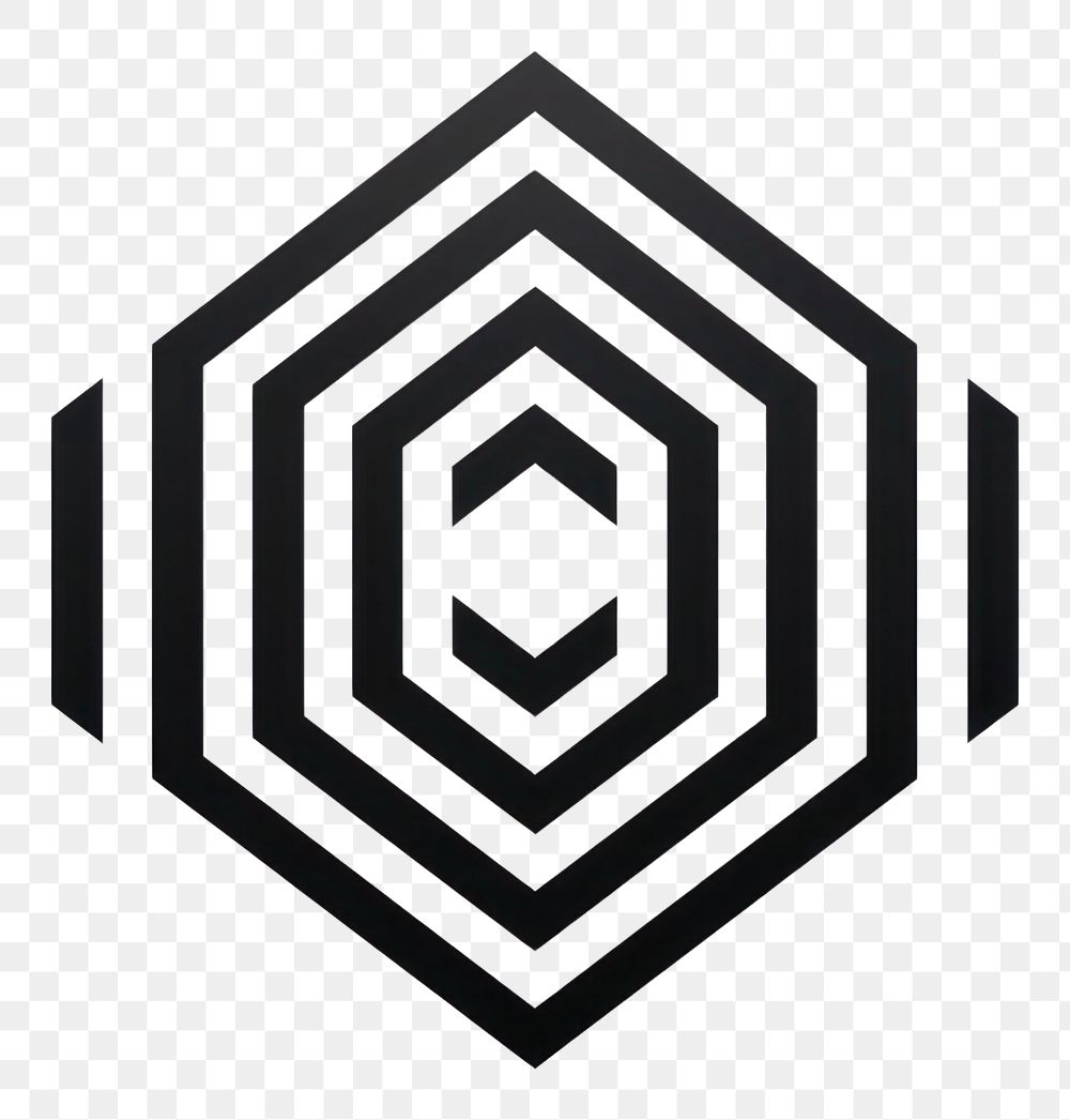 PNG Hexagon logo spiral shape. AI generated Image by rawpixel.