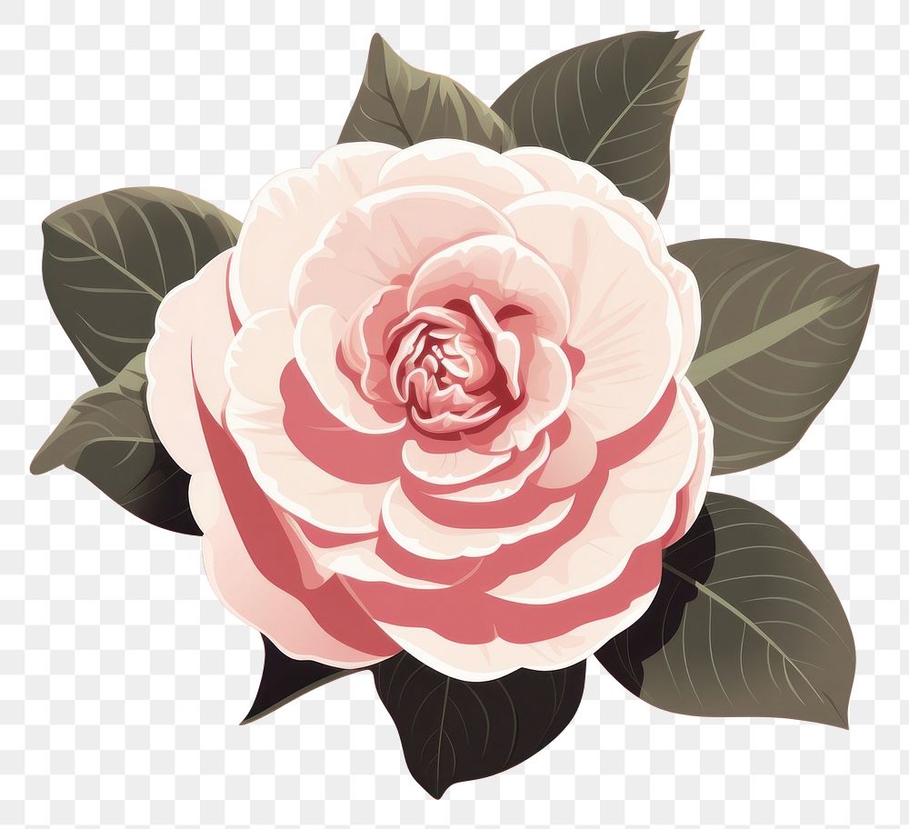 PNG Camellia flower petal plant. AI generated Image by rawpixel.