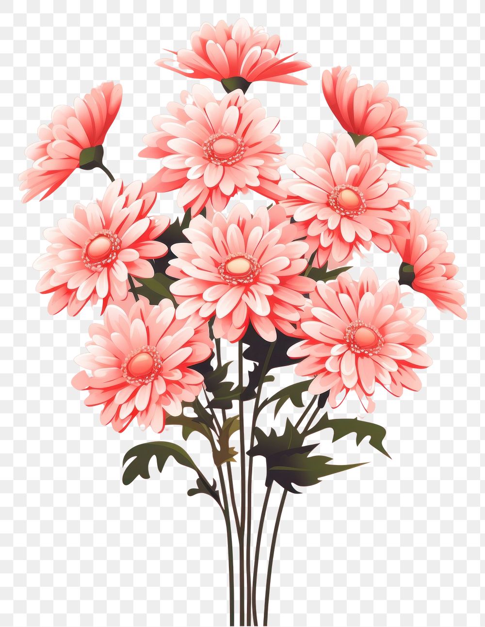 PNG Chrysanthemum bouquet chrysanths flower dahlia. AI generated Image by rawpixel.
