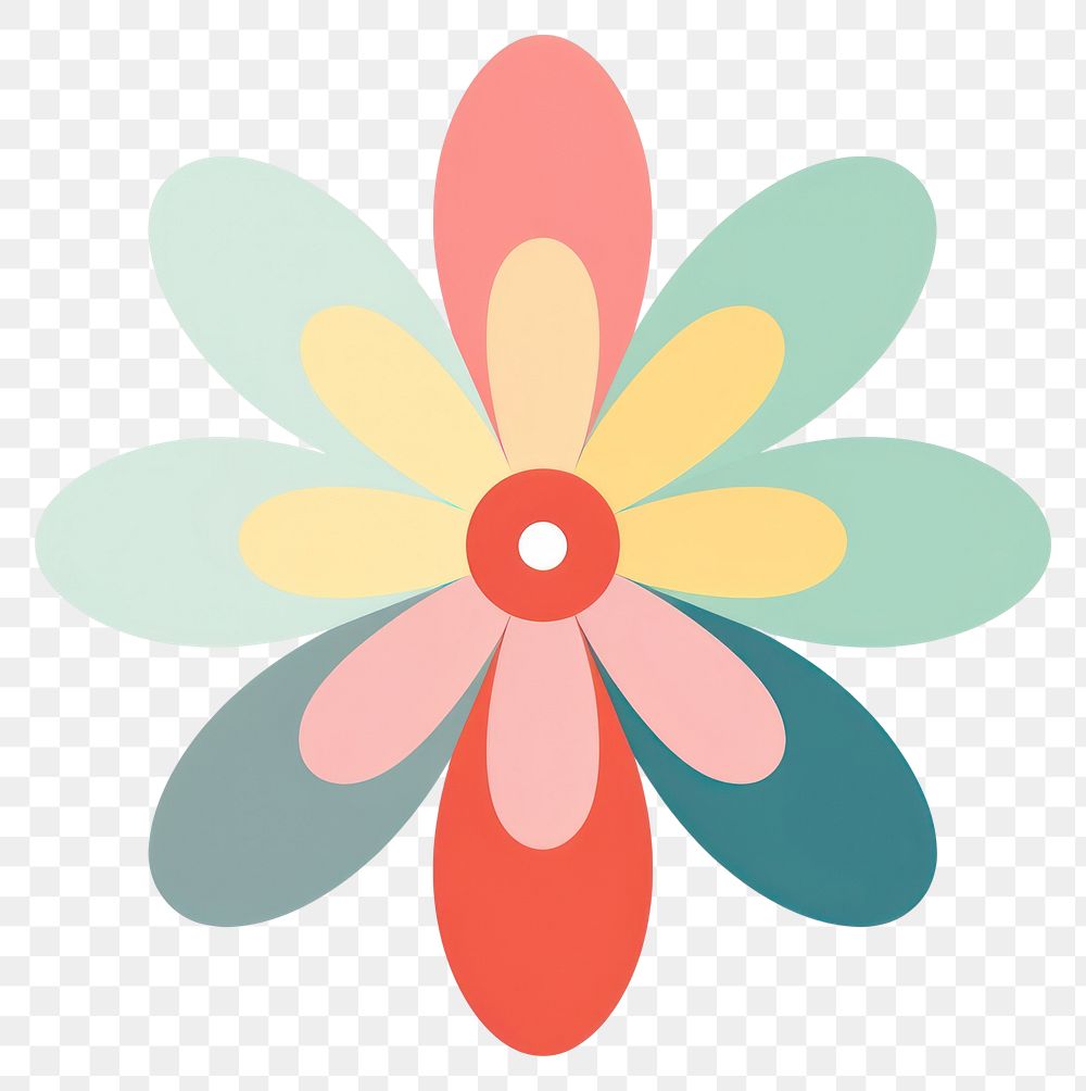 PNG  Flower pattern shape white background. AI generated Image by rawpixel.